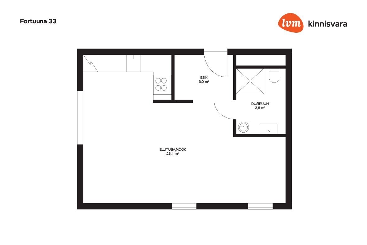 1-room apartment — Tartu, Kesklinn, Fortuuna tn 33 — photo 4