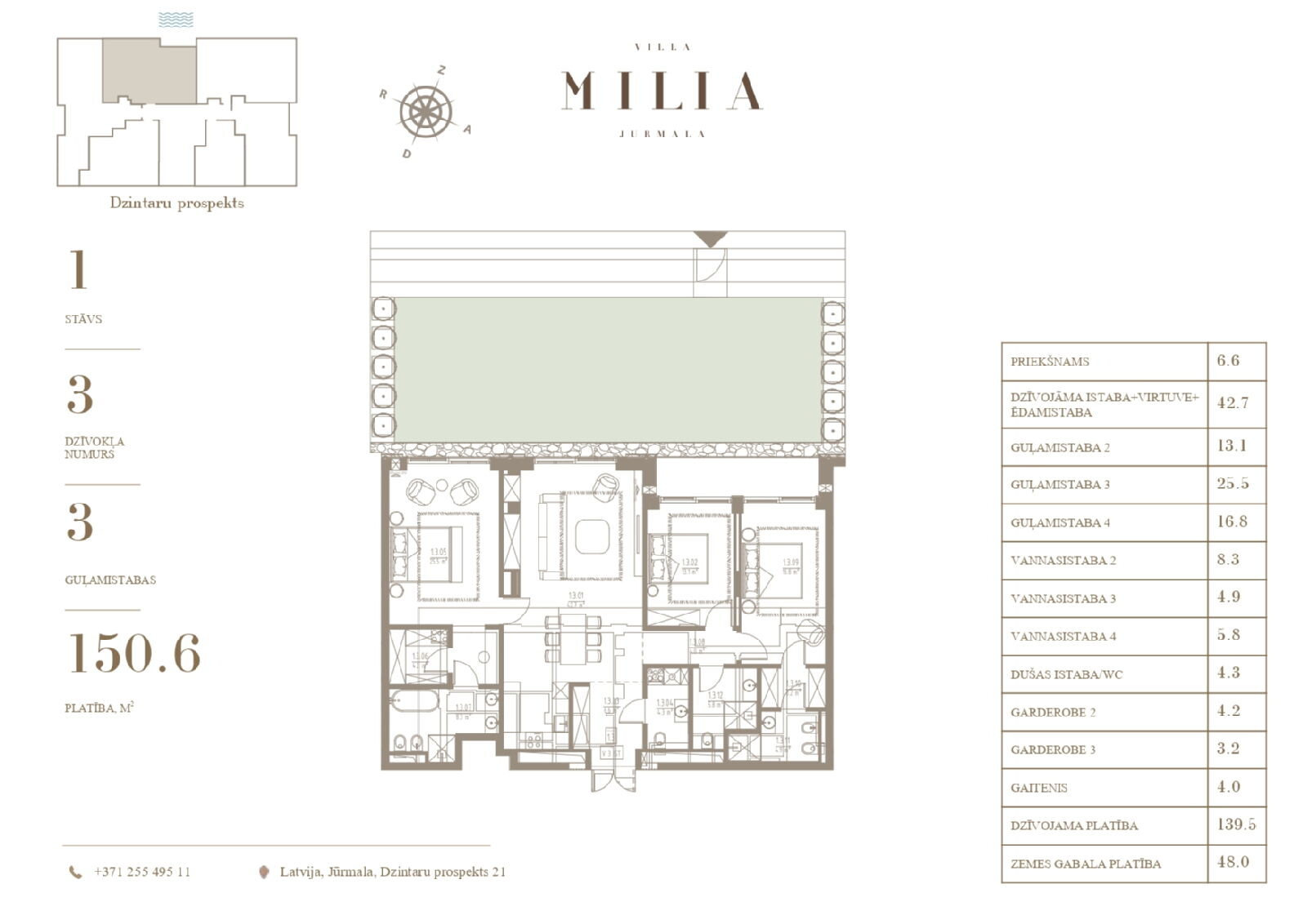 4-room apartment — Jūrmala, Dzintari, Dzintaru prospekts — photo 3