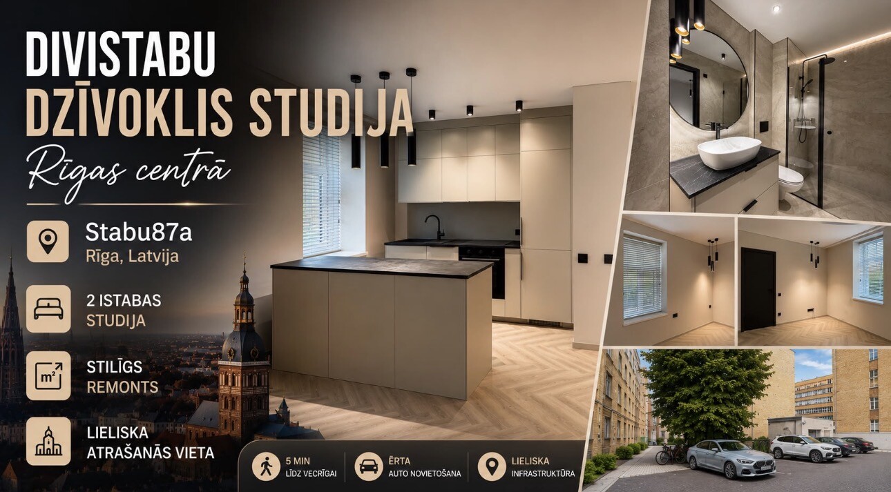 2-room apartment — Riga, Centrs, Stabu iela 87 — photo 1