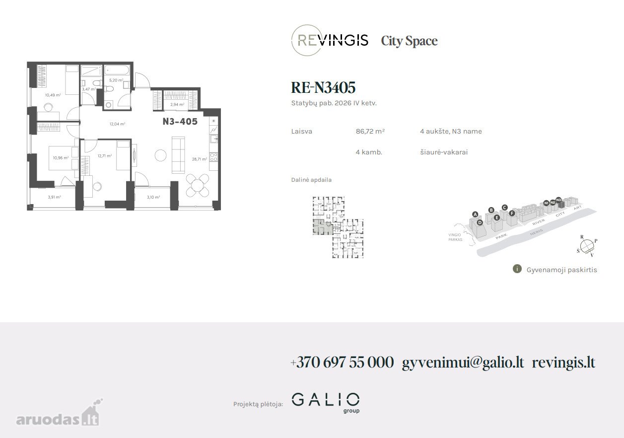 4 kambarių butas - Vilnius, Vilkpėdė, Eigulių g. — photo 2