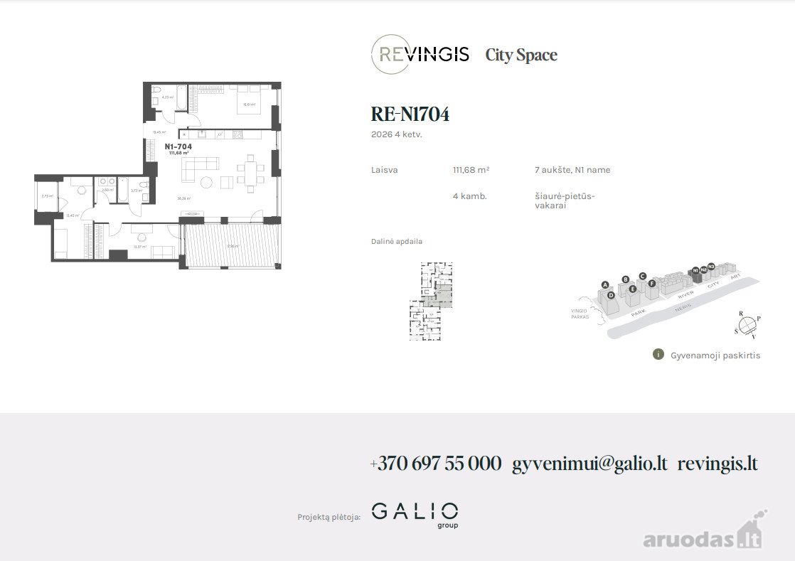 4 kambarių butas - Vilnius, Vilkpėdė, Eigulių g. — photo 2