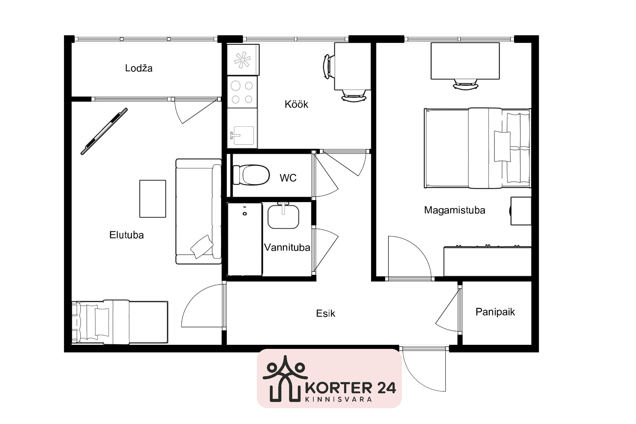 2-room apartment — Tallinn, Mustamäe, Sõpruse pst 211 — photo 2