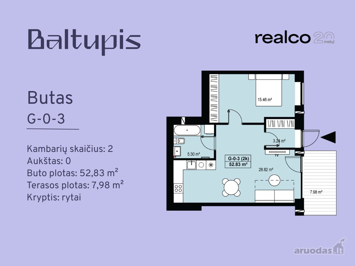 2 kambarių butas - Vilnius, Baltupiai, Didlaukio g. — photo 2