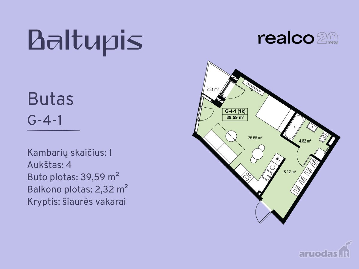 1 kambario butas - Vilnius, Baltupiai, Didlaukio g. — photo 2