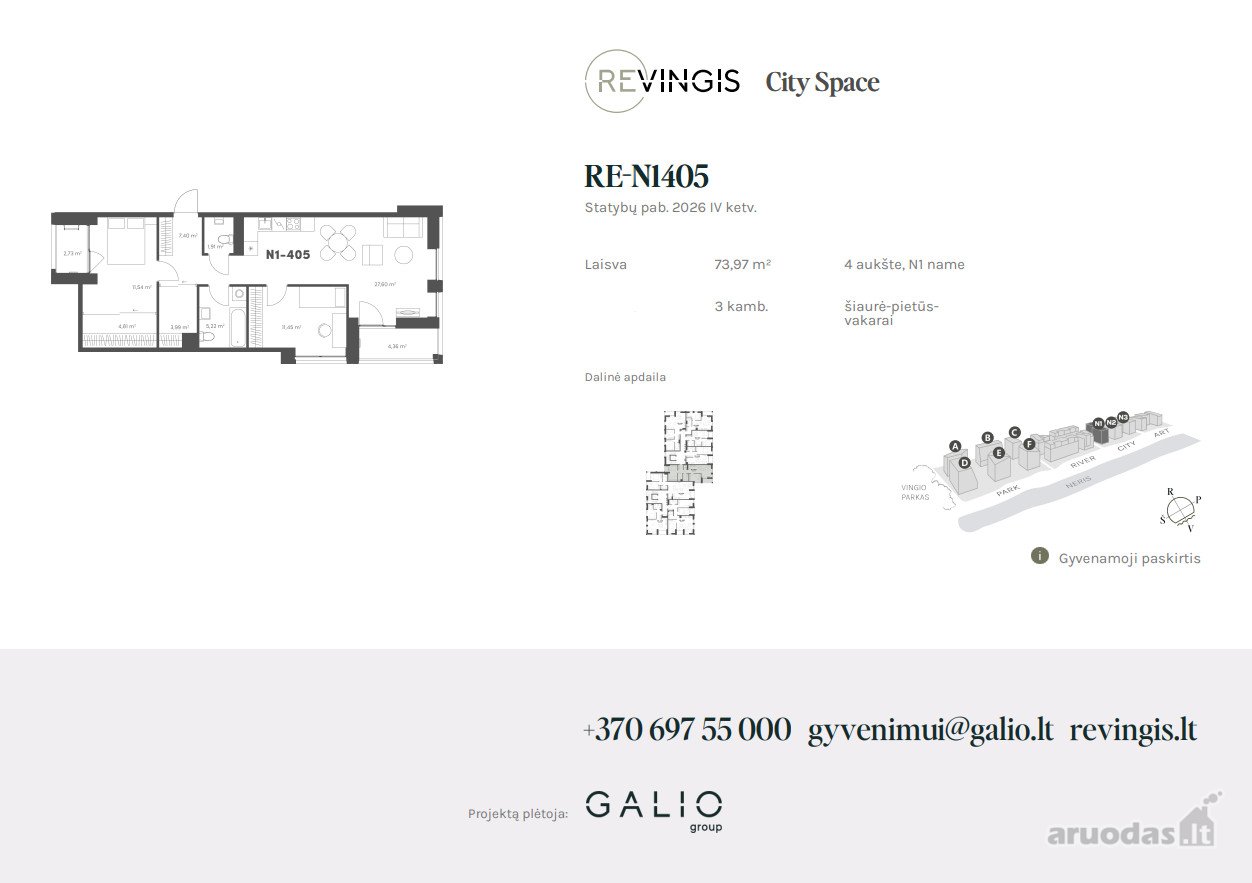 3 kambarių butas - Vilnius, Vilkpėdė, Eigulių g. — photo 2
