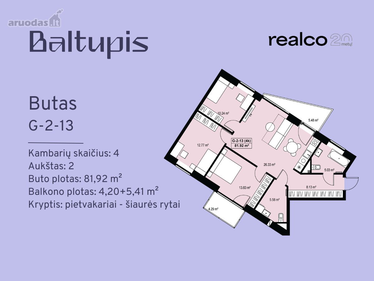 4 kambarių butas - Vilnius, Baltupiai, Didlaukio g. — photo 2