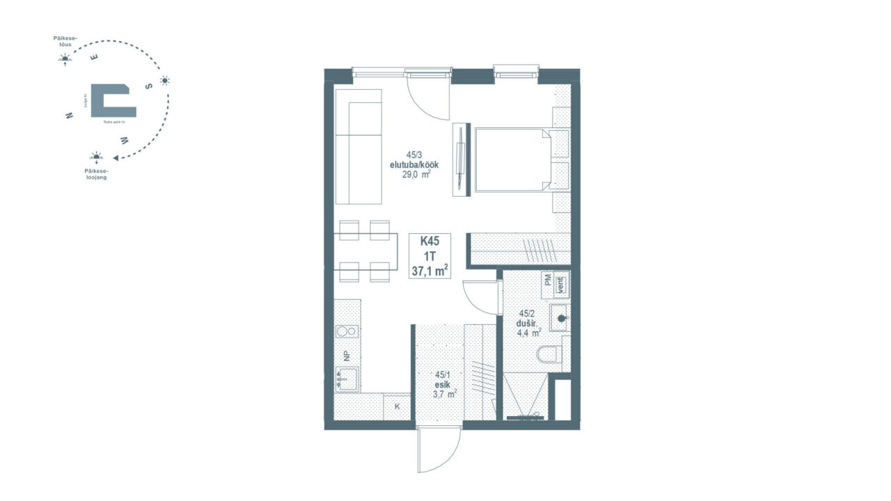 1-room apartment — Tallinn, Kristiine, Luige tn 5 — photo 3