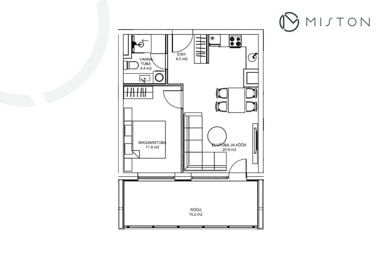 2-room apartment — Pärnu, Tammiste, Nurmenuku tn 4/3 — photo 4