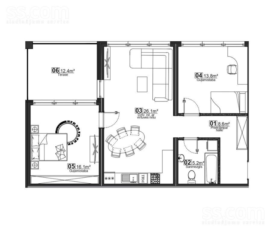3-room apartment for sale — Jūrmala, Melluži, Pumpuru iela 3a k-1 — photo 22