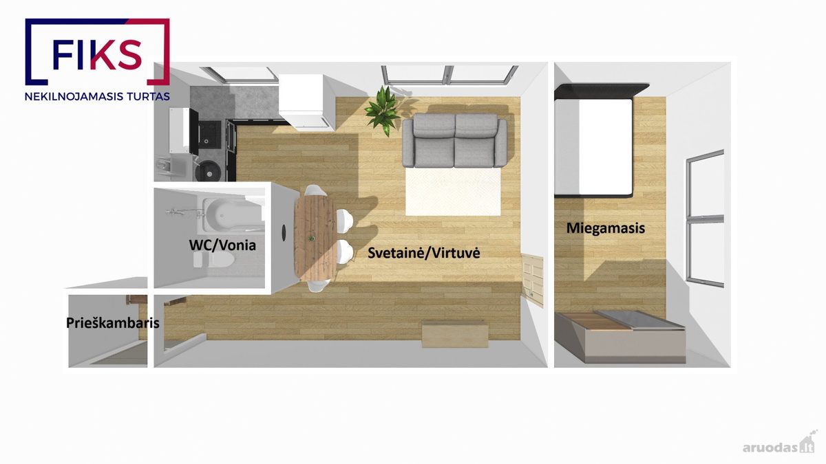 2-room apartment for sale — Kaunas, Dainava, Pramonės pr. — photo 14