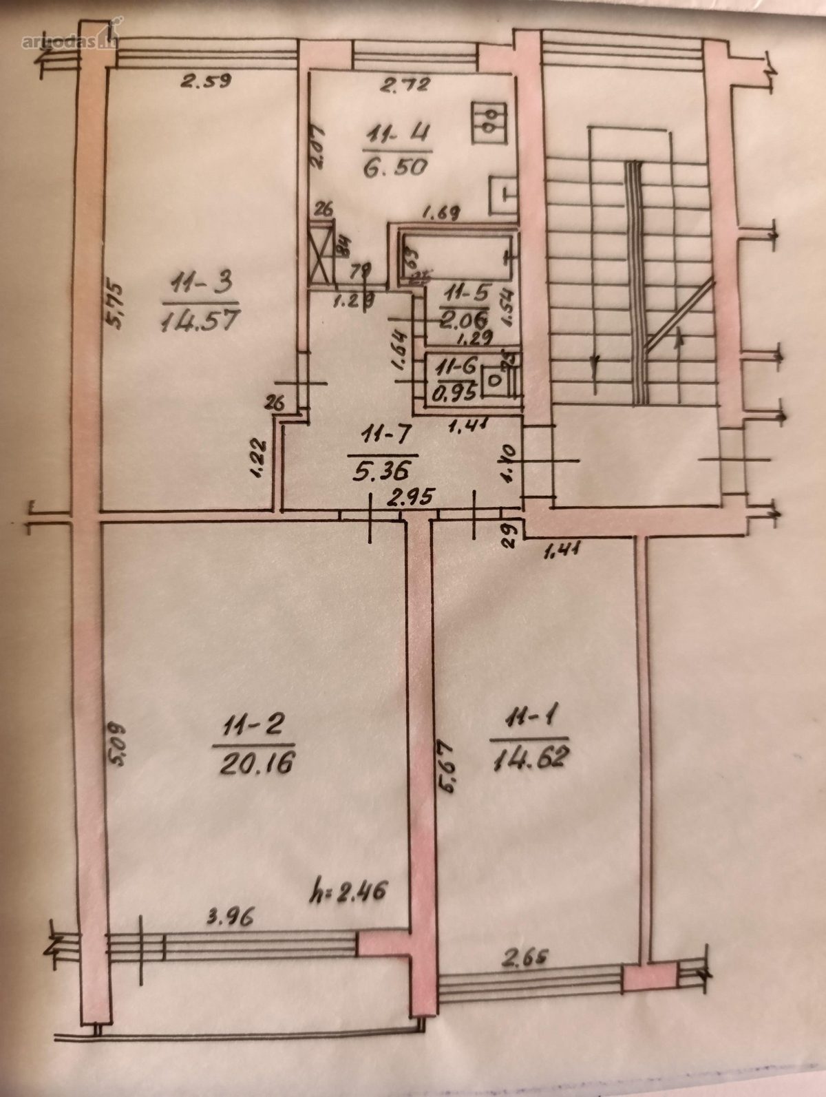 3-room apartment for sale — Kaunas, Centras, Kęstučio g. — photo 2