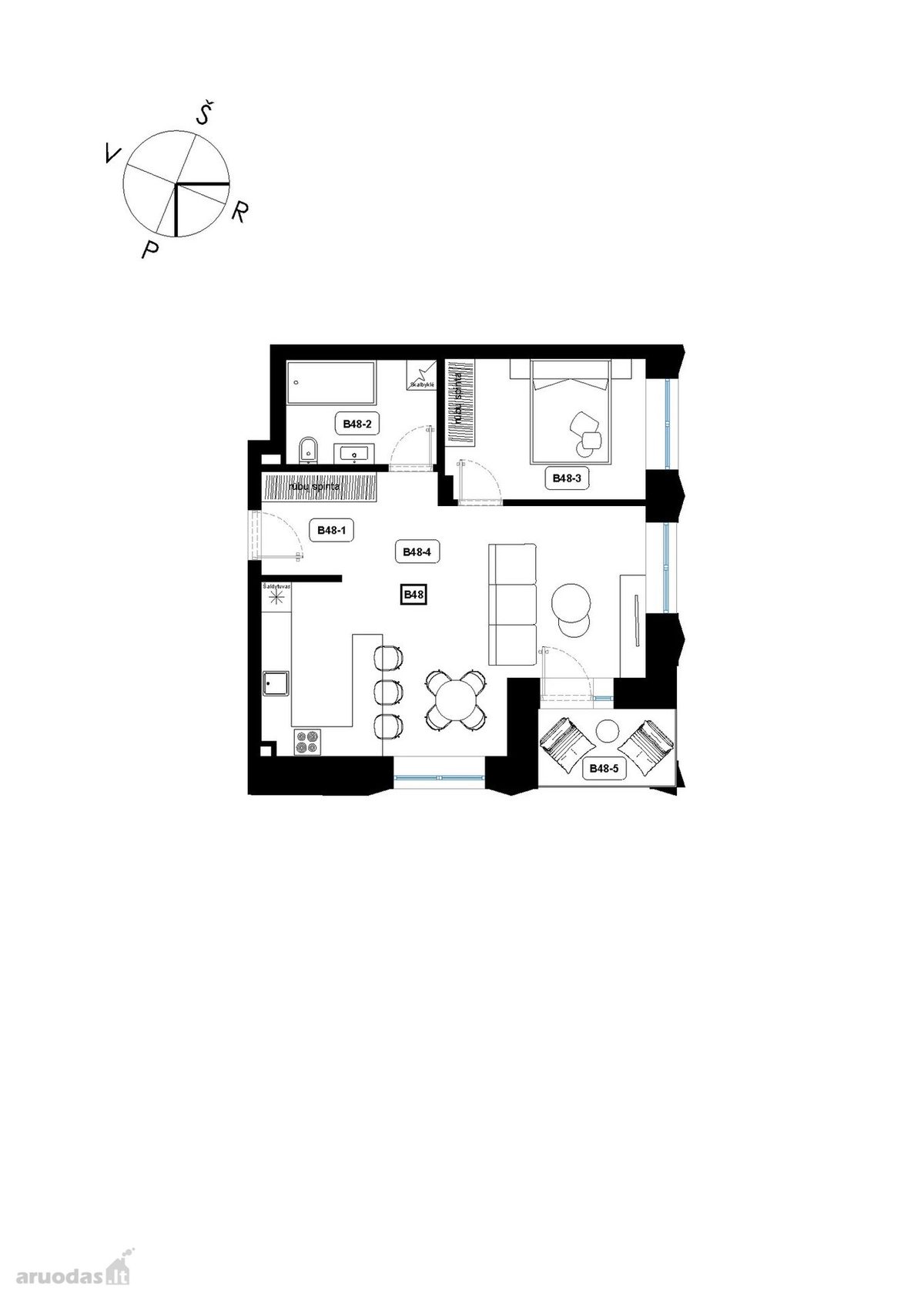 2-room apartment for sale — Kaunas, Eiguliai, Žeimenos g. — photo 4