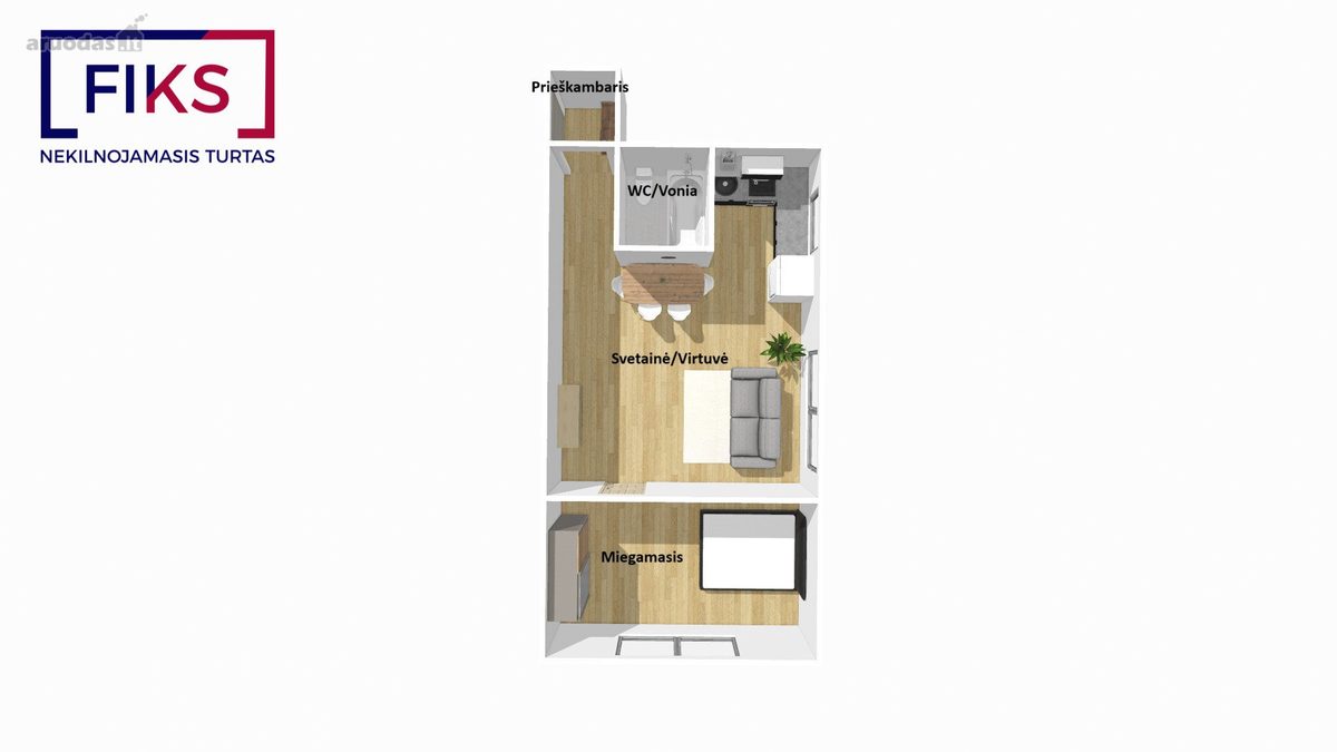 2-room apartment for sale — Kaunas, Dainava, Pramonės pr. — photo 15