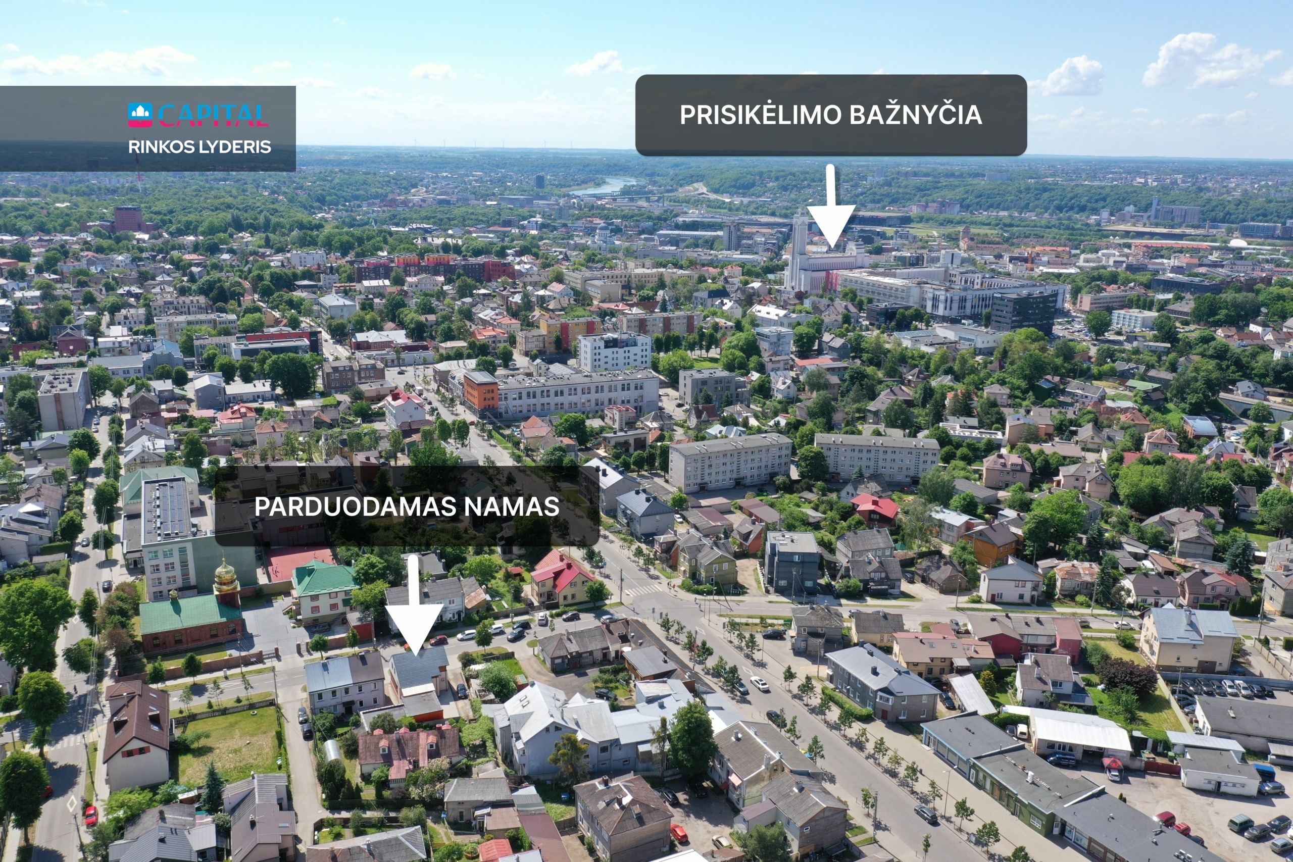 Parduodamas namas Kapsų g. 70, Žaliakalnyje, Kaune, 132.77 kv.m ploto, 2 aukštai — photo 1