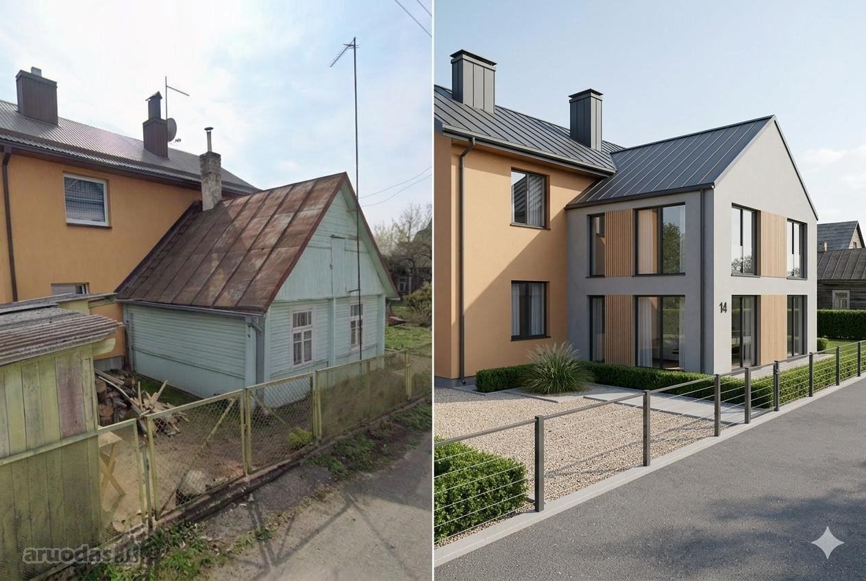 4 kambarių namas - Kaunas, Vilijampolė, Raudondvario 3-iasis tak.