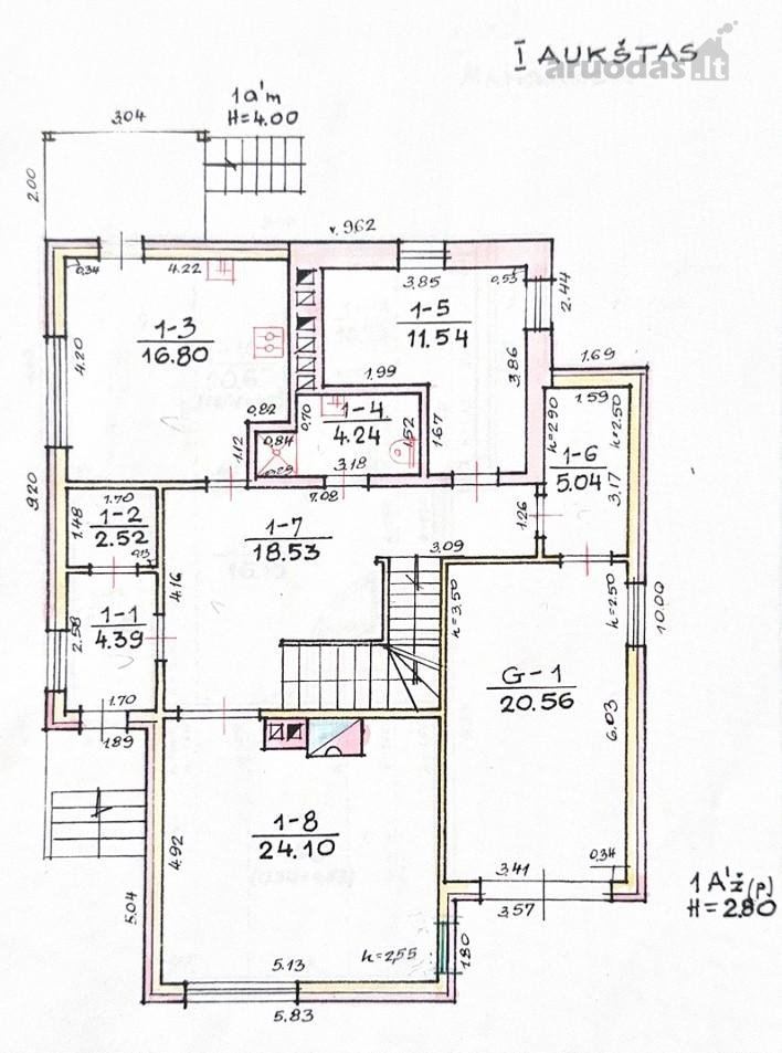 4 kambarių namas - Kaunas, Žaliakalnis, Kampo g.