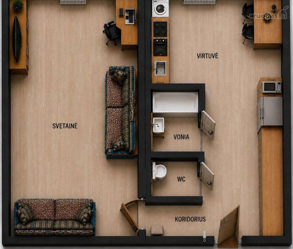 1-room apartment for sale — Klaipėda, Laukininkai, Laukininkų g. — photo 3