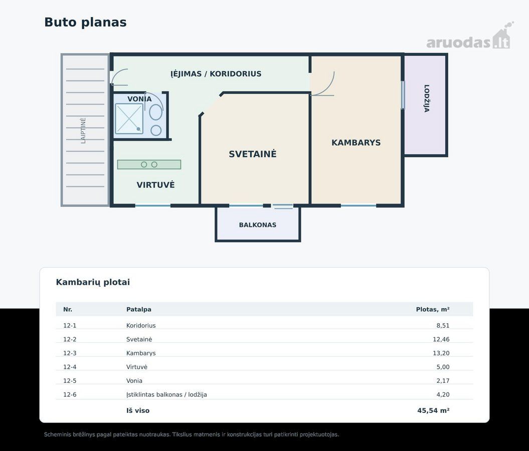2-room apartment for sale — Palanga, M. Valančiaus g. — photo 21