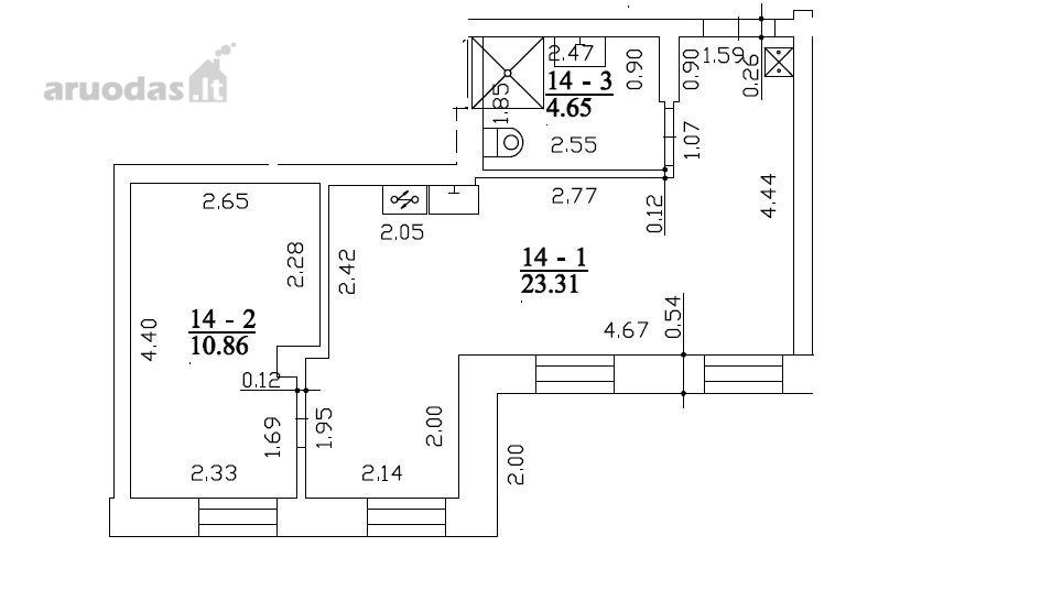 2-room apartment for sale — Palanga, Palanga, Vytauto g. — photo 12