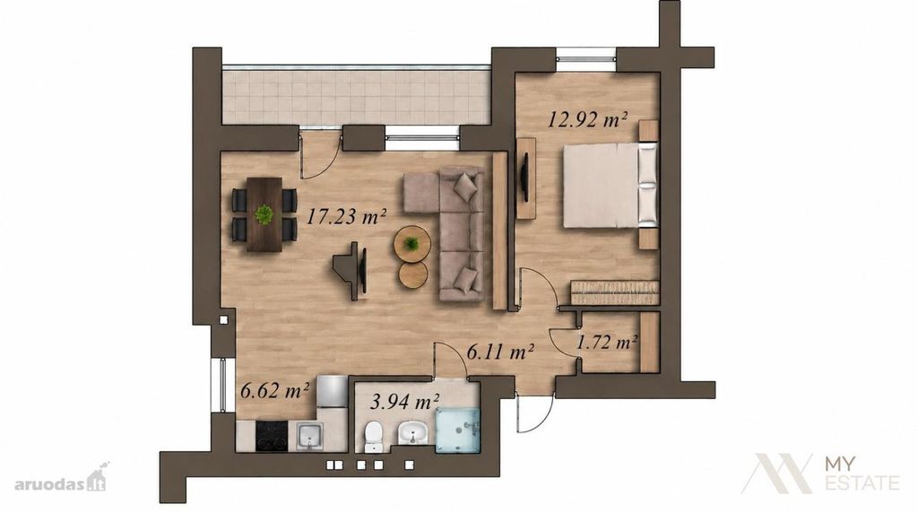 2-room apartment for sale — Palanga, Druskininkų g. — photo 20