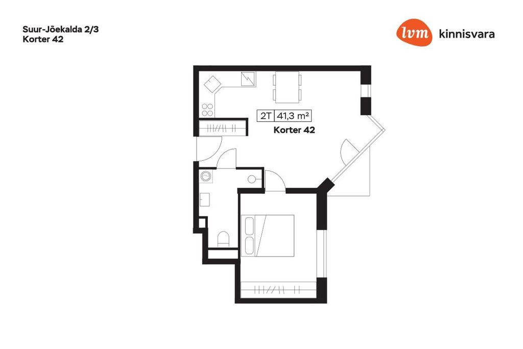 2-room apartment for sale — Pärnu, Ülejõe, Suur-Jõekalda tn 2/3-42 — photo 2