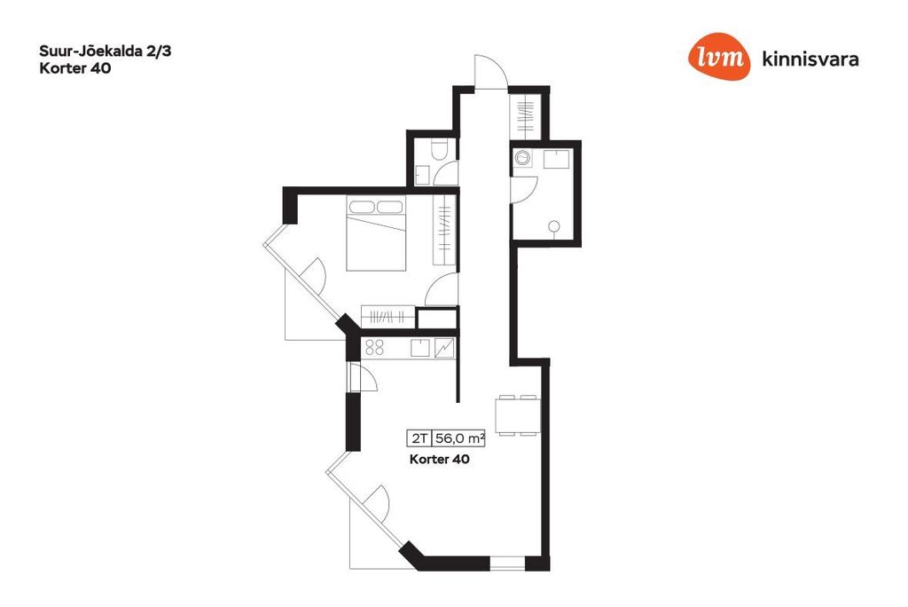 2-room apartment for sale — Pärnu, Ülejõe, Suur-Jõekalda tn 2/3-40 — photo 2