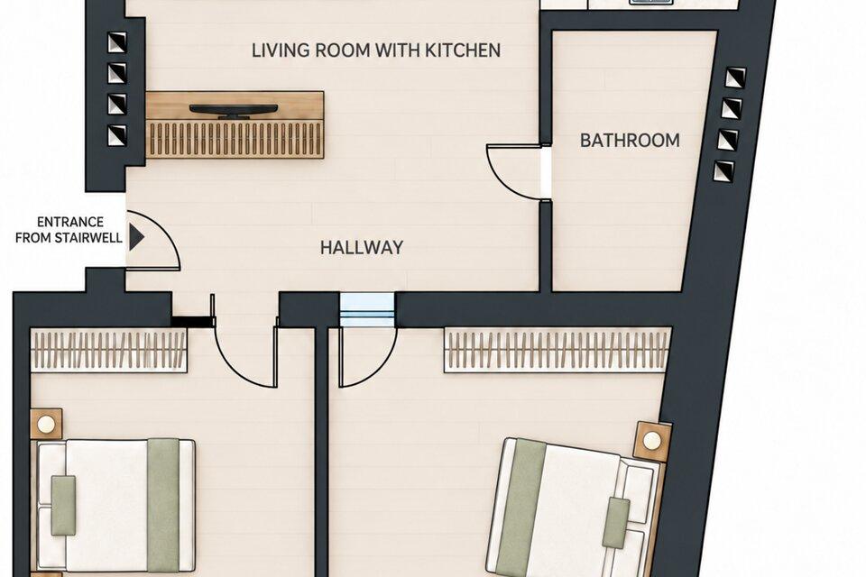 3-room apartment for rent — Riga, Centrs, Marijas iela — photo 16