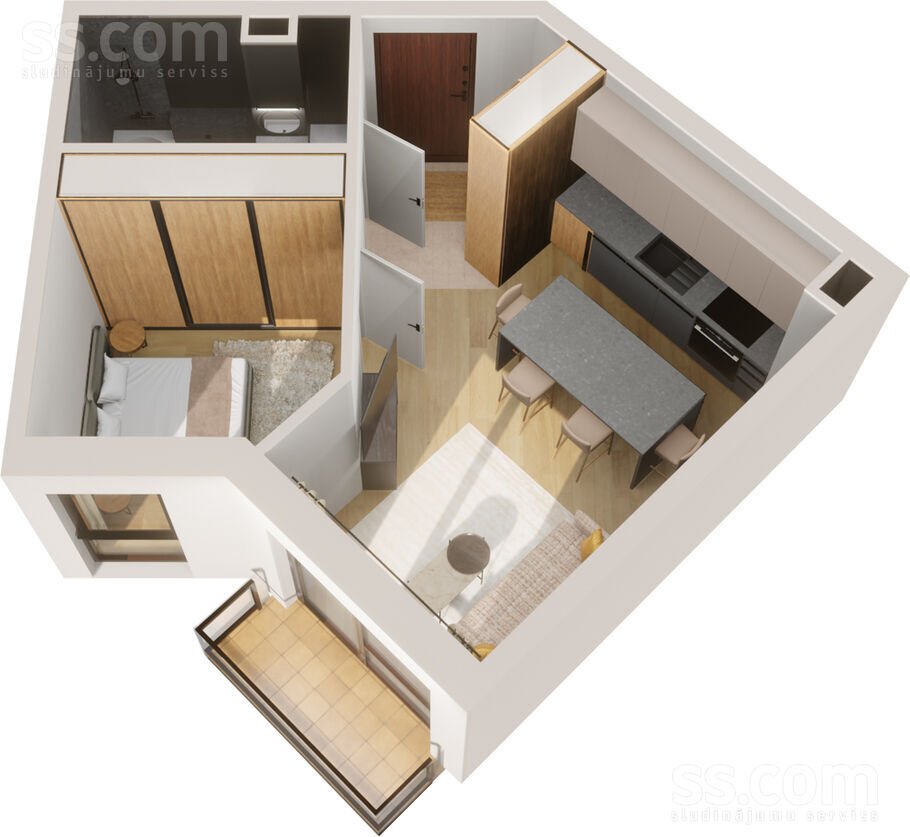 2-room apartment for rent — Rīga, Dārzciems, Rumbulas 14 — photo 15