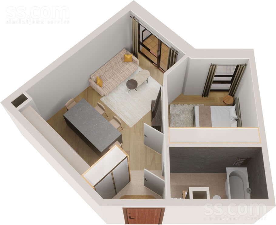 2-room apartment for rent — Rīga, Dārzciems, Rumbulas 14 — photo 18