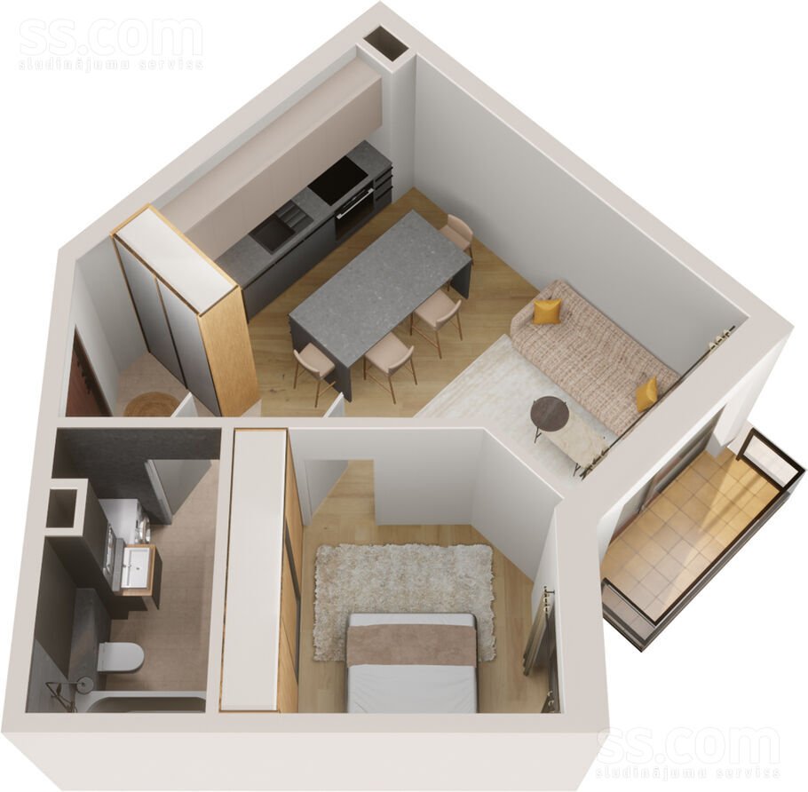 2-room apartment for rent — Rīga, Dārzciems, Rumbulas 14 — photo 17