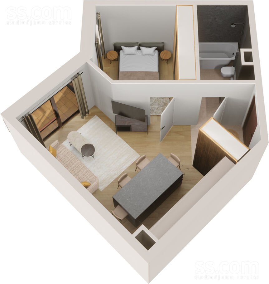 2-room apartment for rent — Rīga, Dārzciems, Rumbulas 14 — photo 16