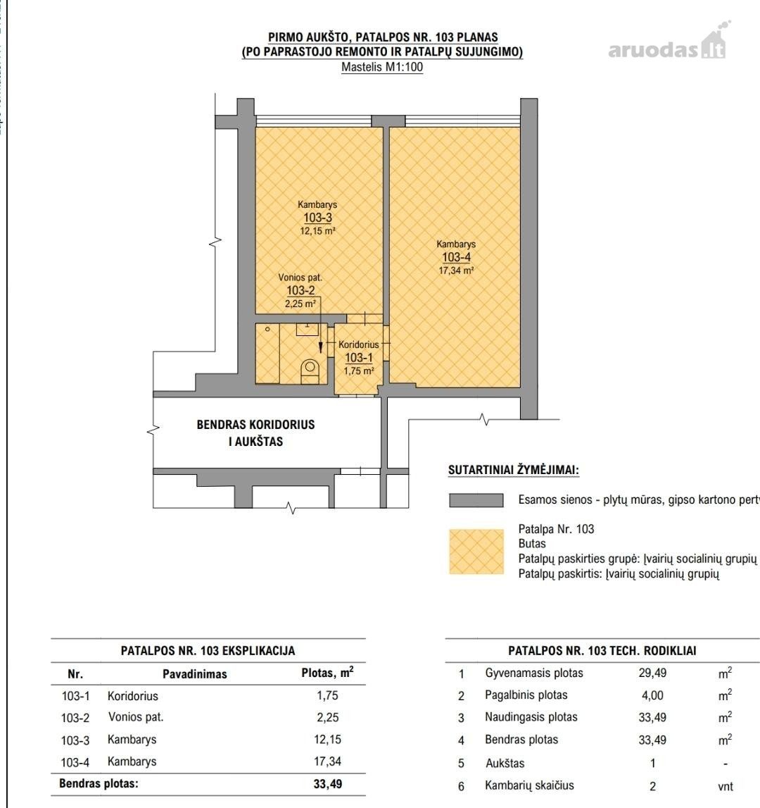 2-room apartment for sale — Šiauliai, Centras, Medelyno g. — photo 3