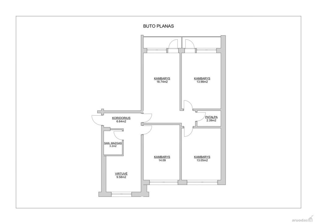 4-room apartment for sale — Šiauliai, Lieporiai, V. Grinkevičiaus g. — photo 20
