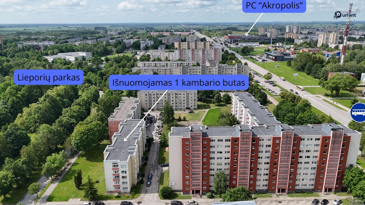 1-room apartment for rent — Šiauliai, Lieporiai, V. Grinkevičiaus g. — photo 15