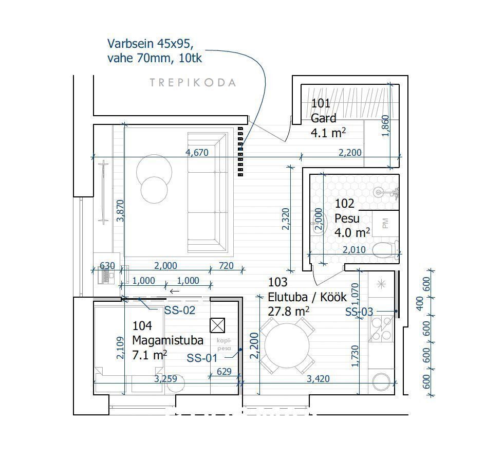 2-room apartment for sale — Tallinn, Kalamaja, Suur-Laagri 2 — photo 15