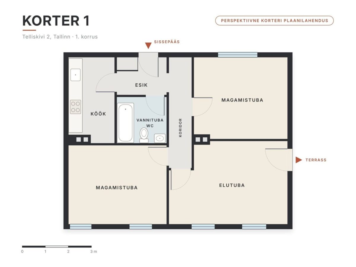 3-room apartment for sale — Tallinn, Pelgulinn, Telliskivi tn 2-1 — photo 4