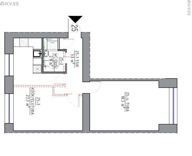 2-room apartment for sale — Tallinn, Kristiine, Siidisaba tn 9 — photo 25