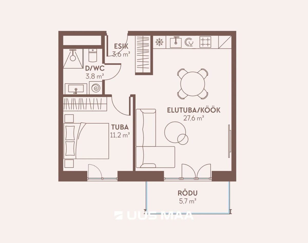 2-room apartment for rent — Tallinn, Kalamaja, Põhja-Tallinn, Uus-Volta 12/3 — photo 16