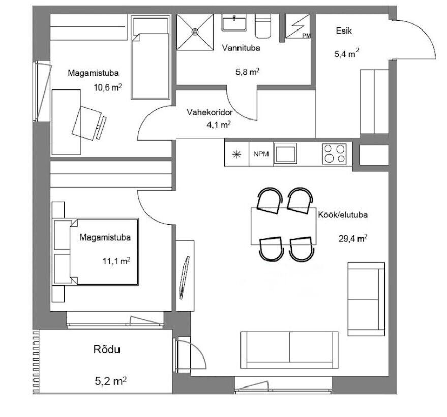 3-room apartment for rent — Tallinn, Mustamäe, Mäepealse tn 29 — photo 9