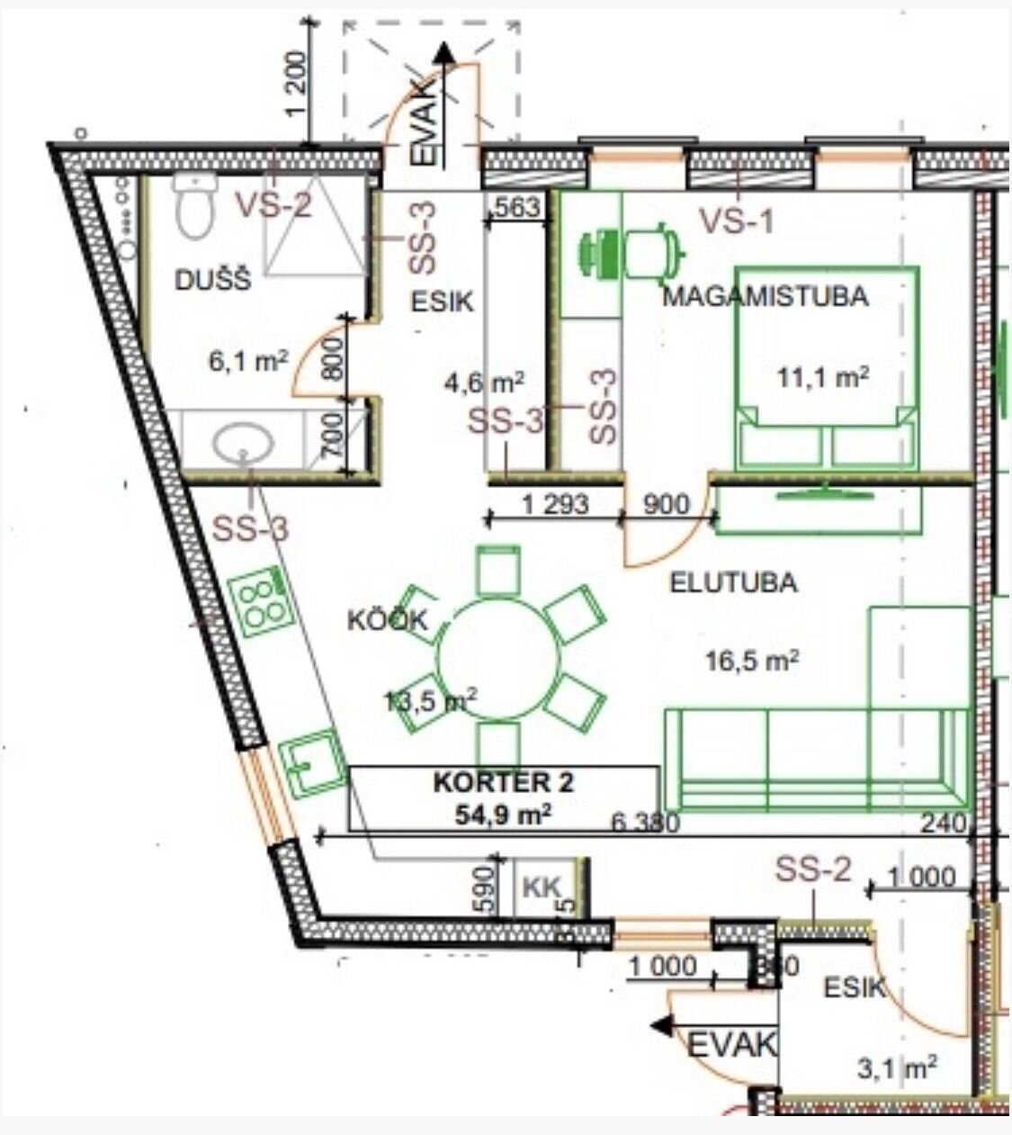 2-room apartment for sale — Tartu, Kesklinn, Pikk 3 — photo 2