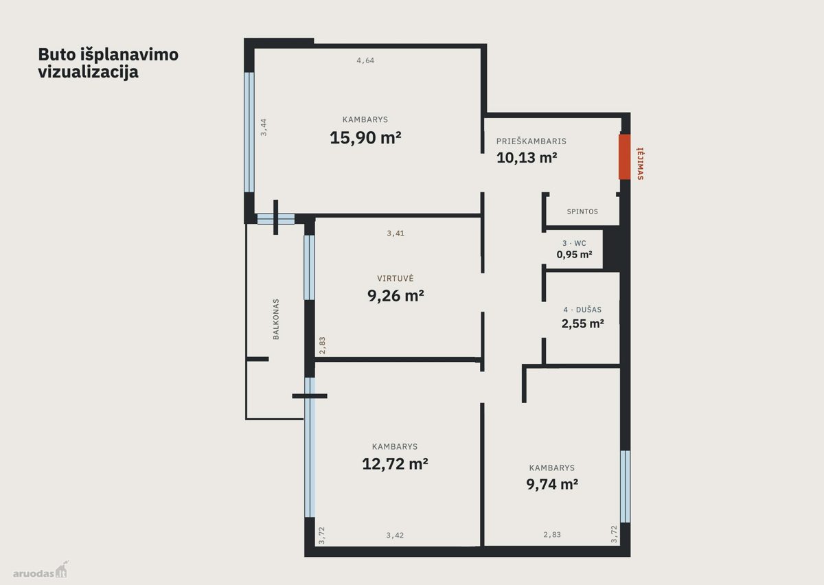 3-room apartment for sale — Vilnius, Šeškinė, Šeškinės g. — photo 27