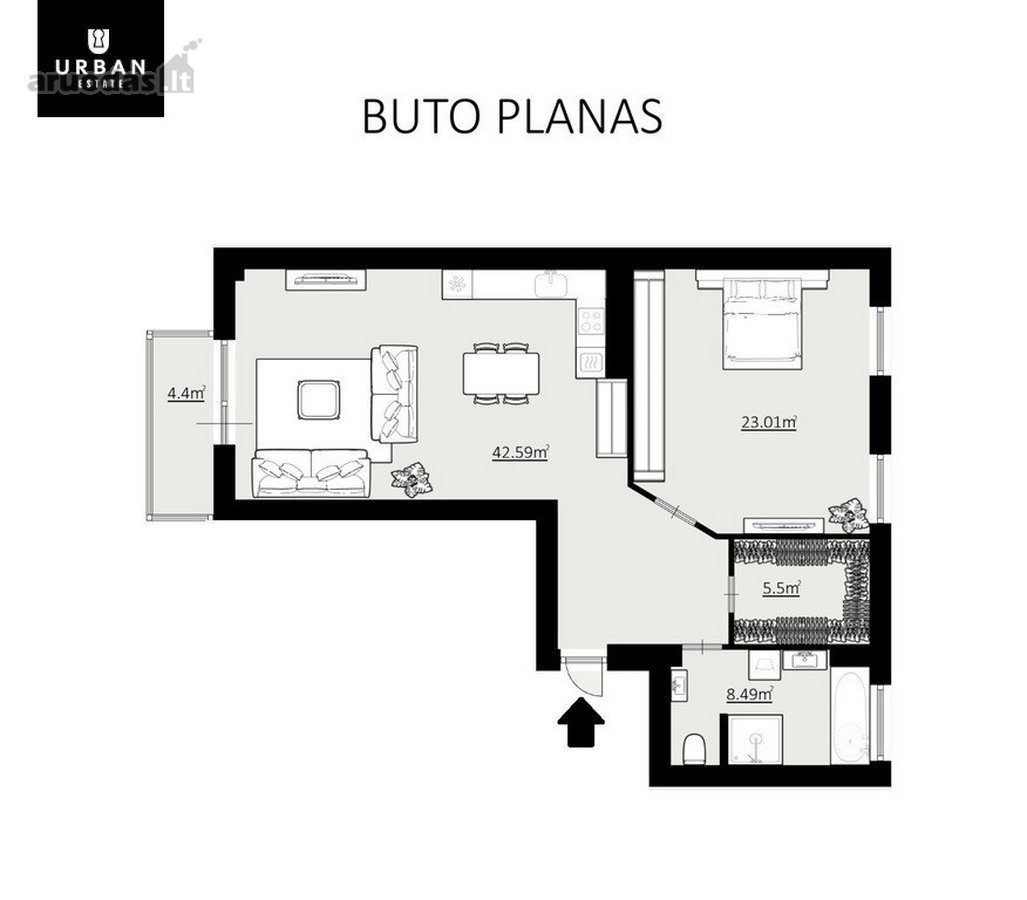 2-room apartment for sale — Vilnius, Žirmūnai, Žirmūnų g. 30C — photo 16