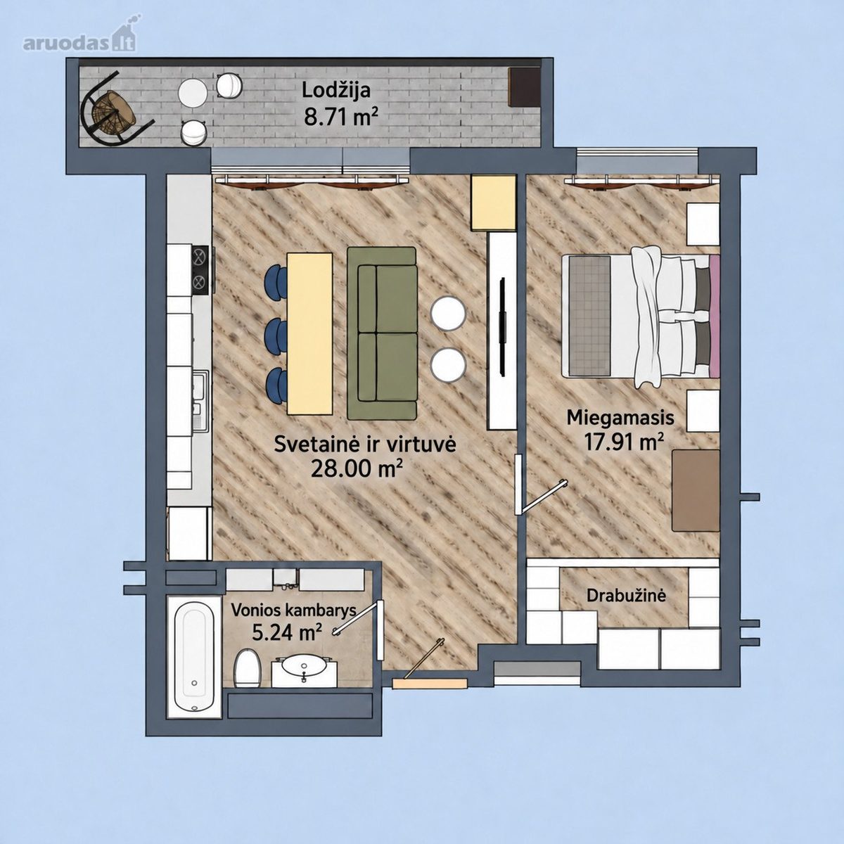 2-room apartment for sale — Vilnius, Pilaitė, Valtarkiemio g. — photo 26