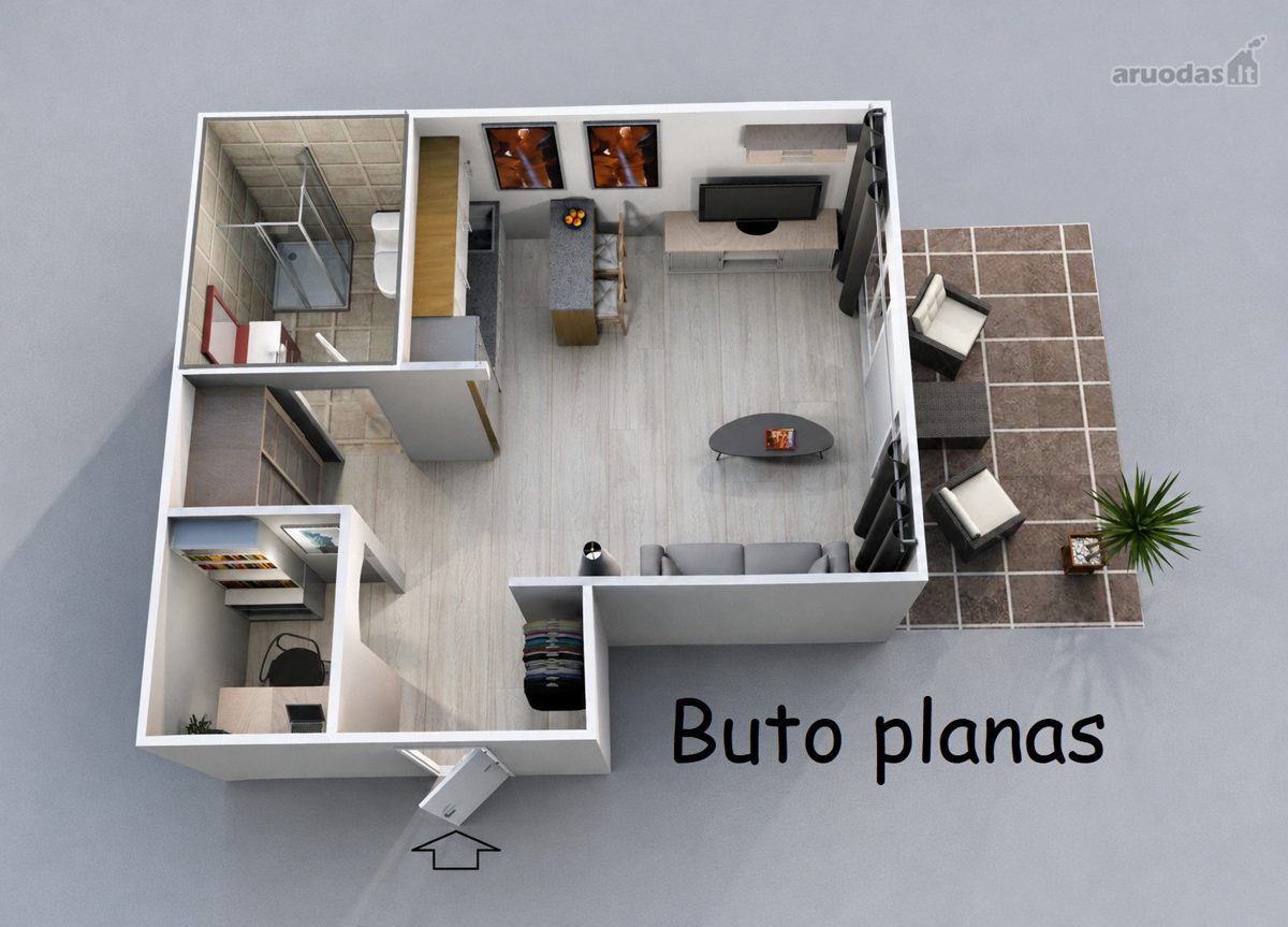 1-room apartment for sale — Vilnius, Fabijoniškės, Fabijoniškių g. — photo 2