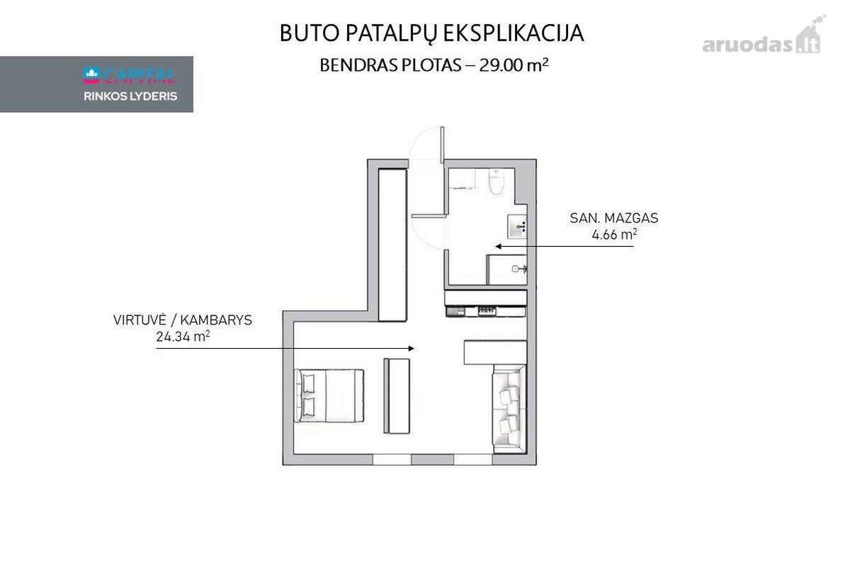 2 kambarių buto nuoma — Vilnius, Šnipiškės, Pulko g. — photo 17