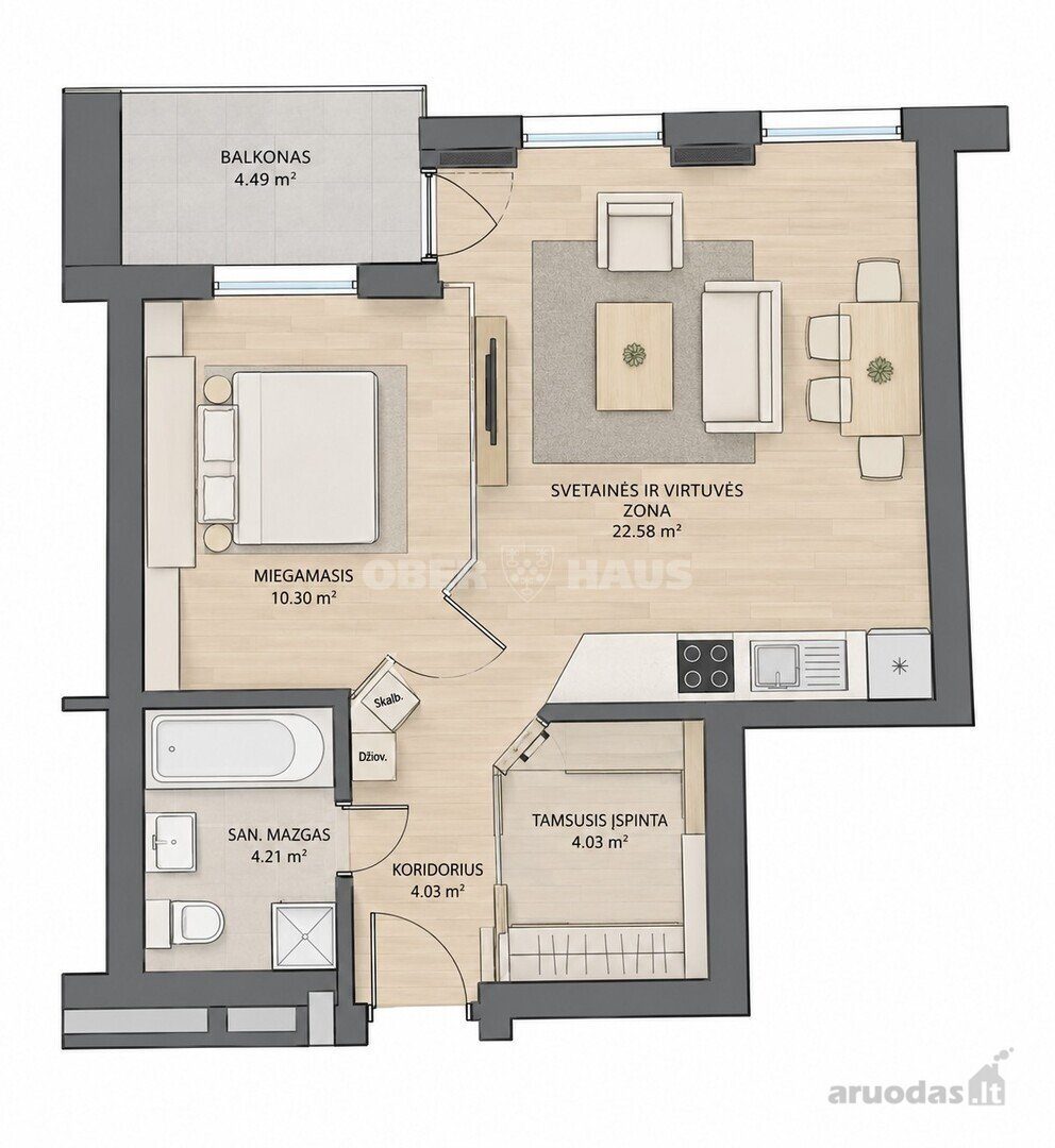 2-room apartment for rent — Vilnius, Naujamiestis, A. Vivulskio g. — photo 12
